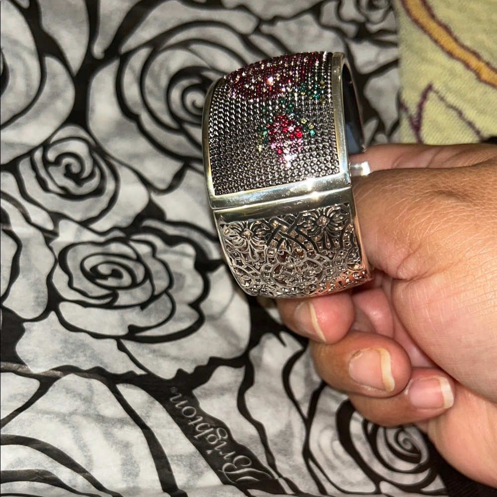 NWT Brighton Victorian Rose Hinged Bangle - Picture 10 of 13